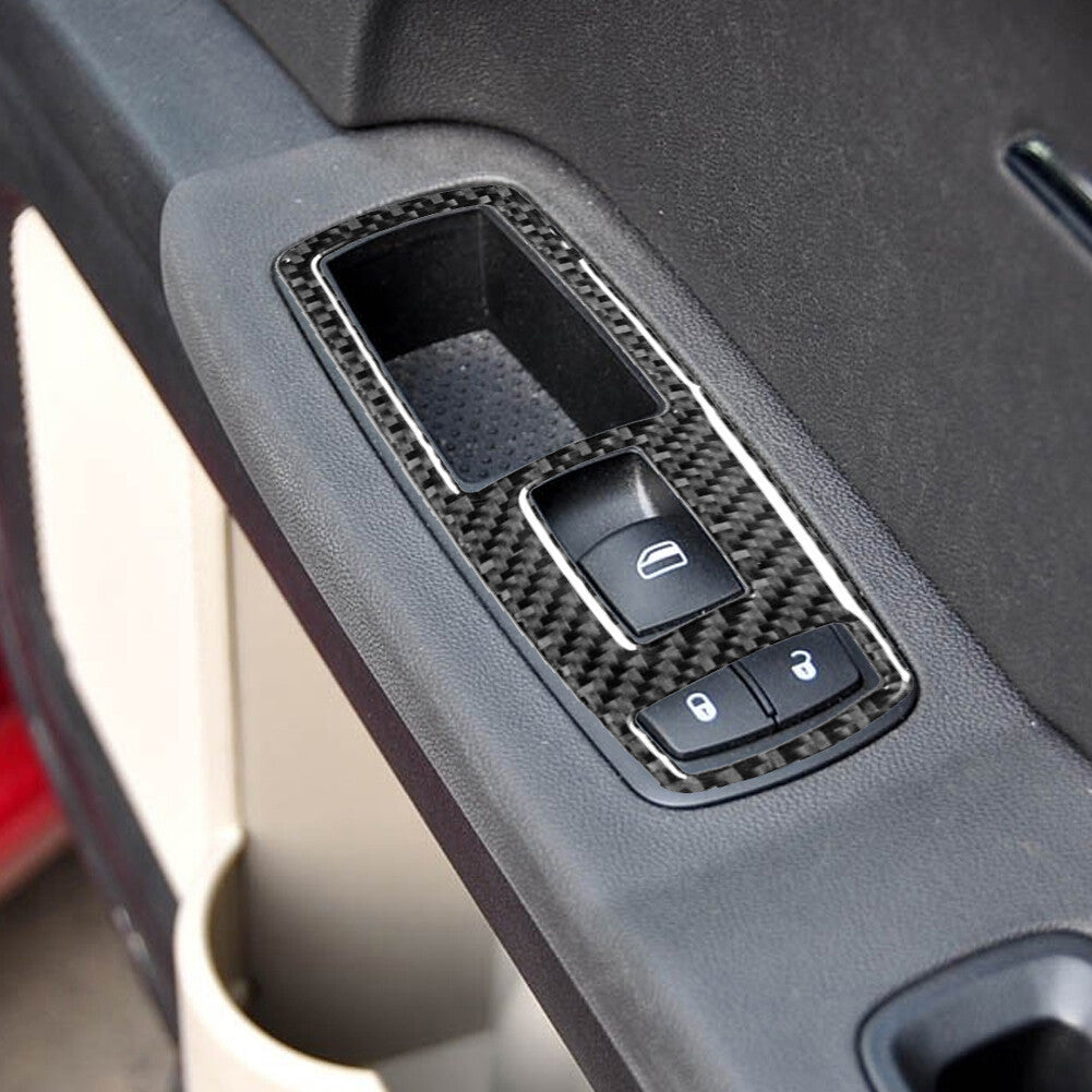 4Pcs Carbon Fiber Window Control Cover Trim for Dodge Journey 2009-2010 SXT SE