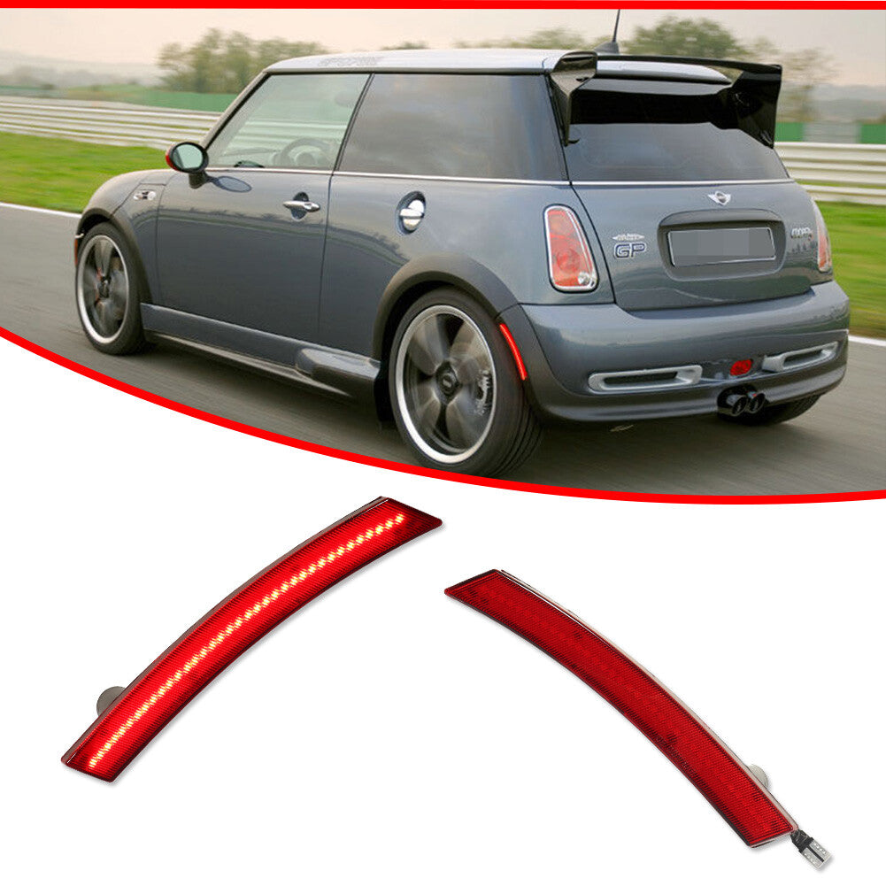 Red LED rear bumper fender side marker lights for Mini Cooper R50 R52 R53 02-08