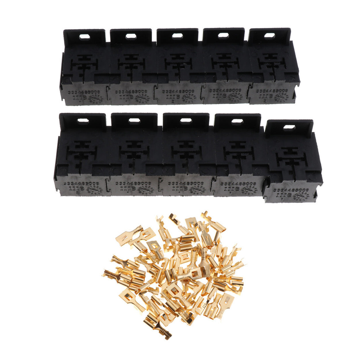 10 Sets Car for SUV 5PIN Terminals Relay Socket Mount Connector Terminal Holder
