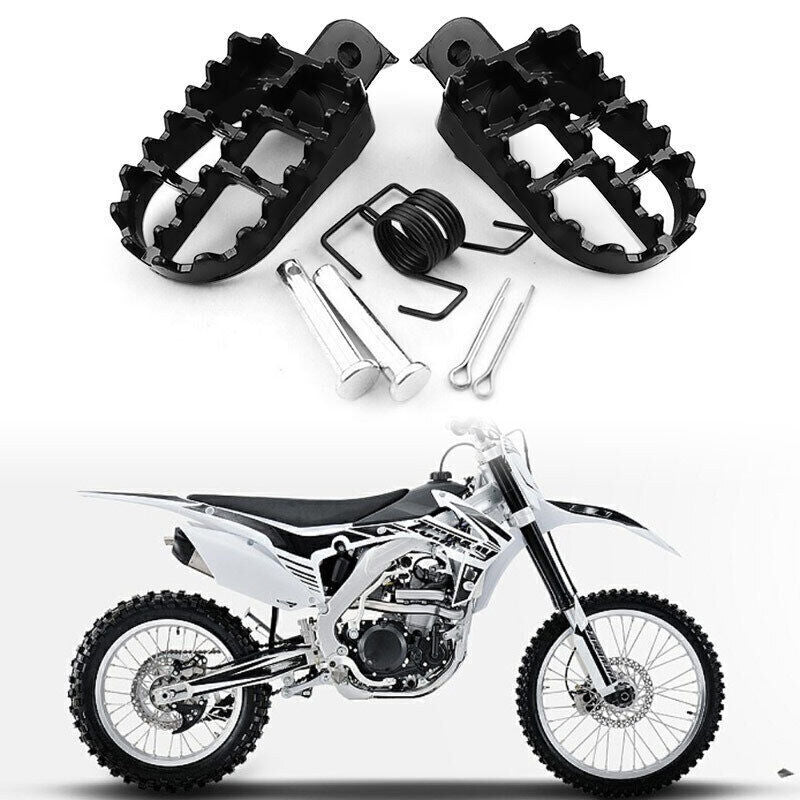 2-Piece Universal CNC Motorcycle Bicycle Wide Foot Spike Rear Set for Pedals and Racing Cars