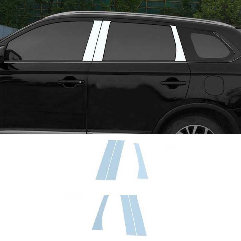 for Mitsubishi Outlander 2013-2021 Chrome Window Pillar Post Panel Trim S.Steel