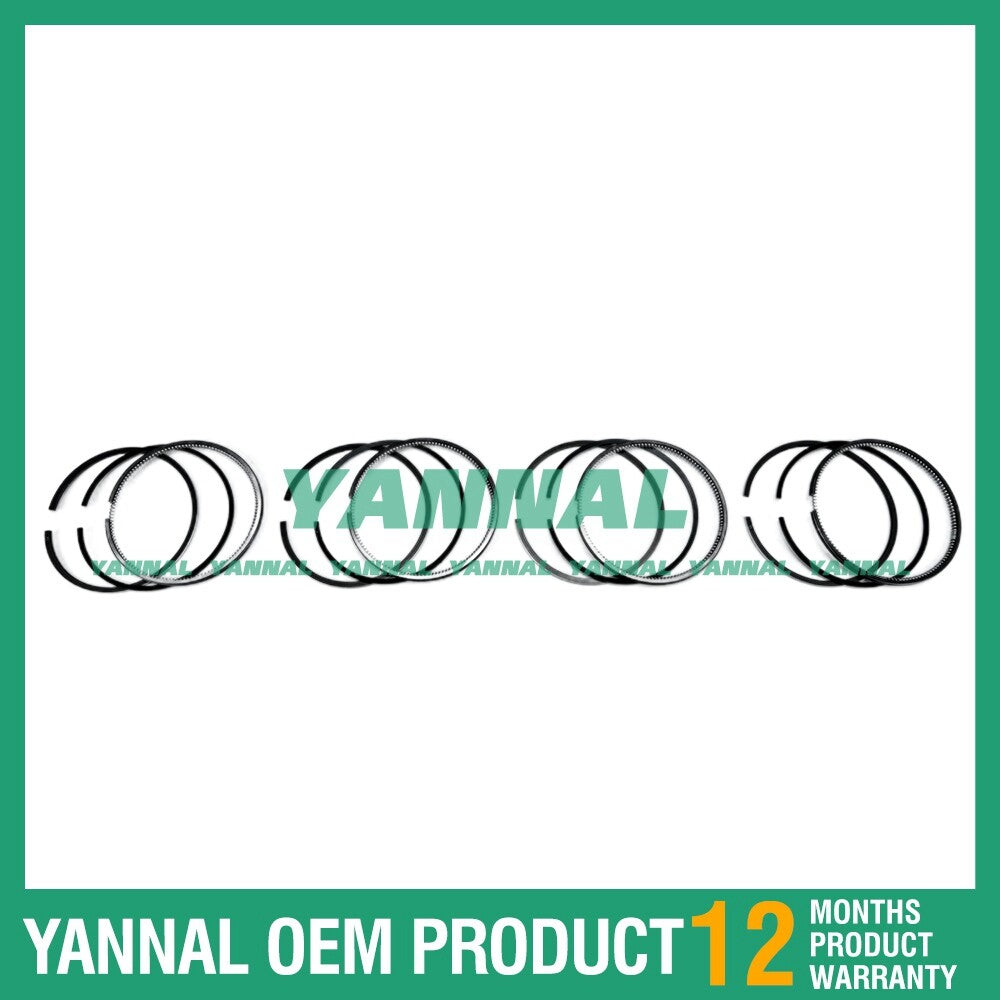 4 new V4000 Piston Ring Kit STD for Kubota Excavator Diesel Engines