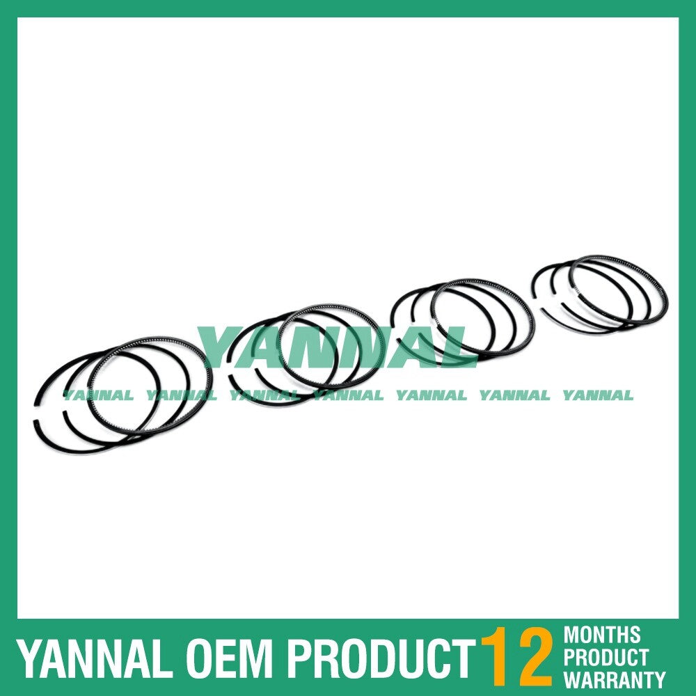 4 new V1902 Piston Ring Sets (STD) for Kubota L3350, L3602, L3650, and L3450 Tractors