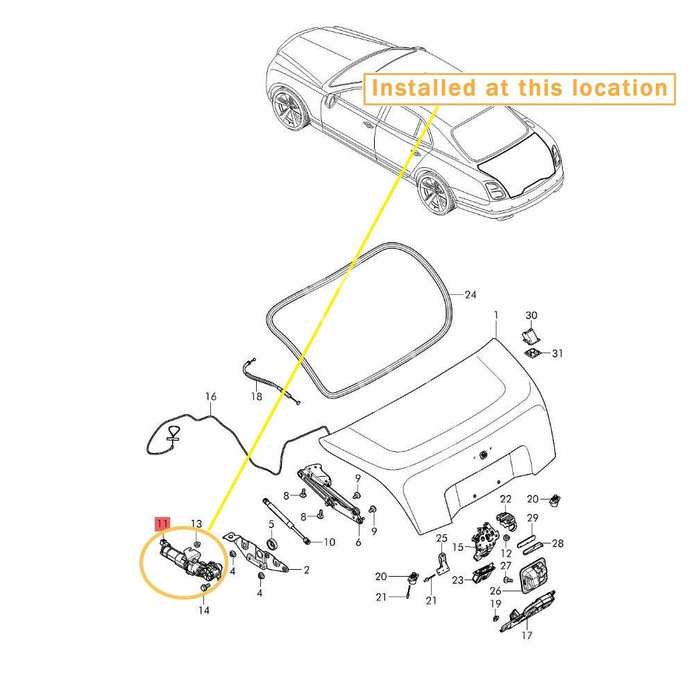 for Bentley Mulsanne Flying Spur Shoe Electric Motor Repair Kit Equipment Manufacturer: 3Y0827851/852
