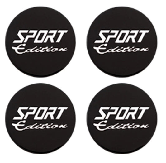 4x45mm Sport Black Wheel Center Sticker, Wheel Rim Sticker, Edge Sticker, Logo