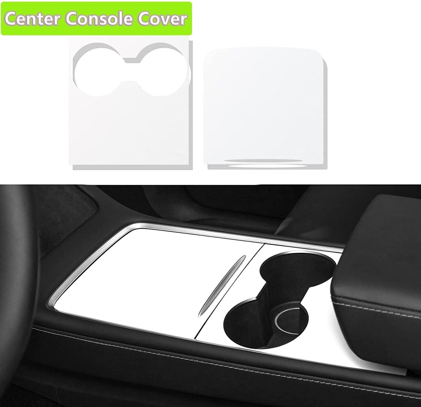 Center Console Wrap Cover for Tesla Model 3 Y 2021-2023, ABS Not Stickers