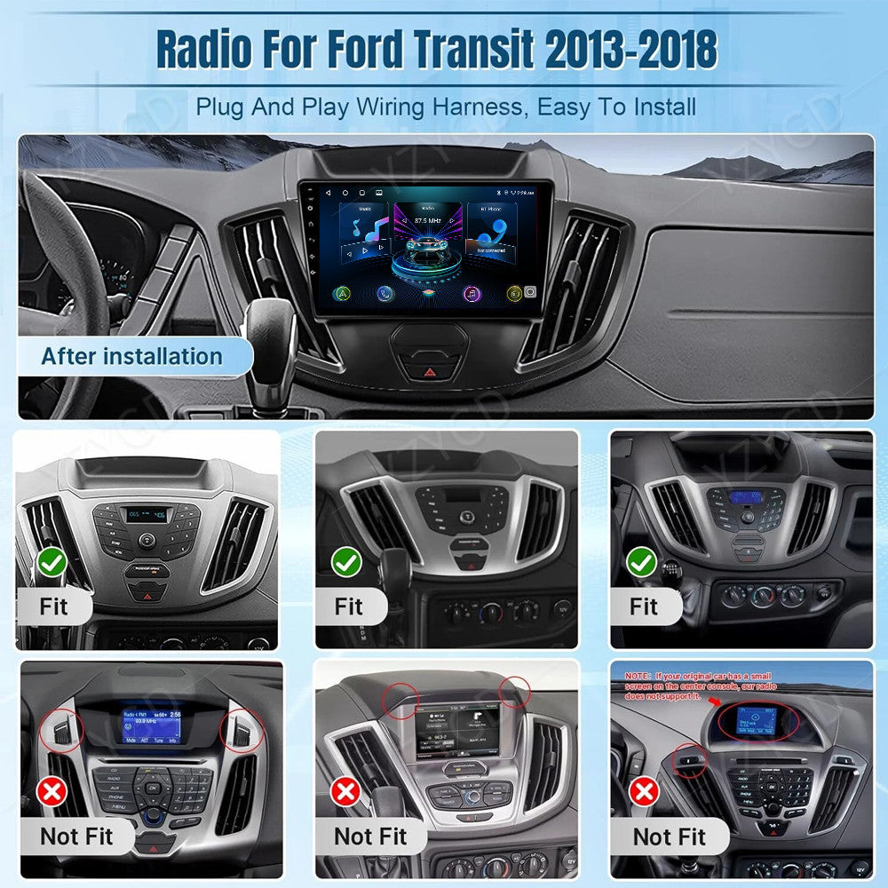 Android Carplay for Ford Transit 150 250 350 2015-2019 Car Stereo Radio GPS Navi