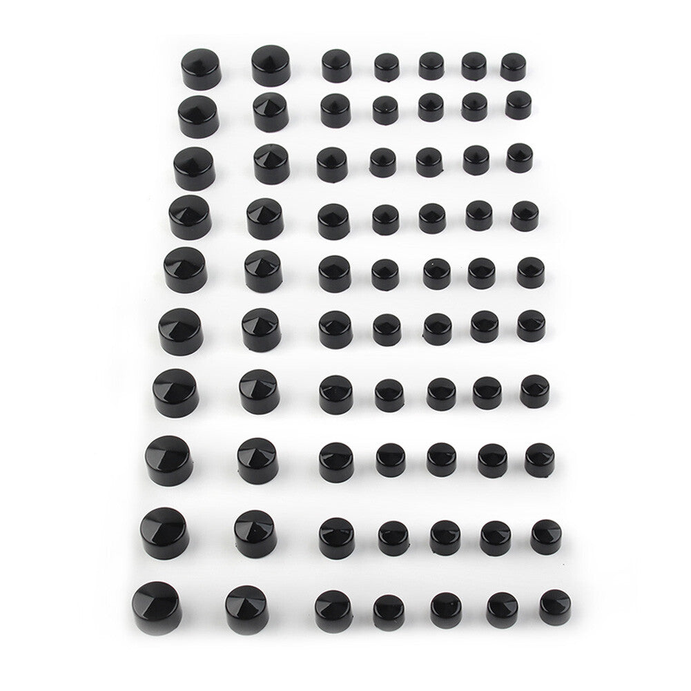 Engine Bolt Covers Kit Fit for Harley Softail Electra Street Glide Road King Black
