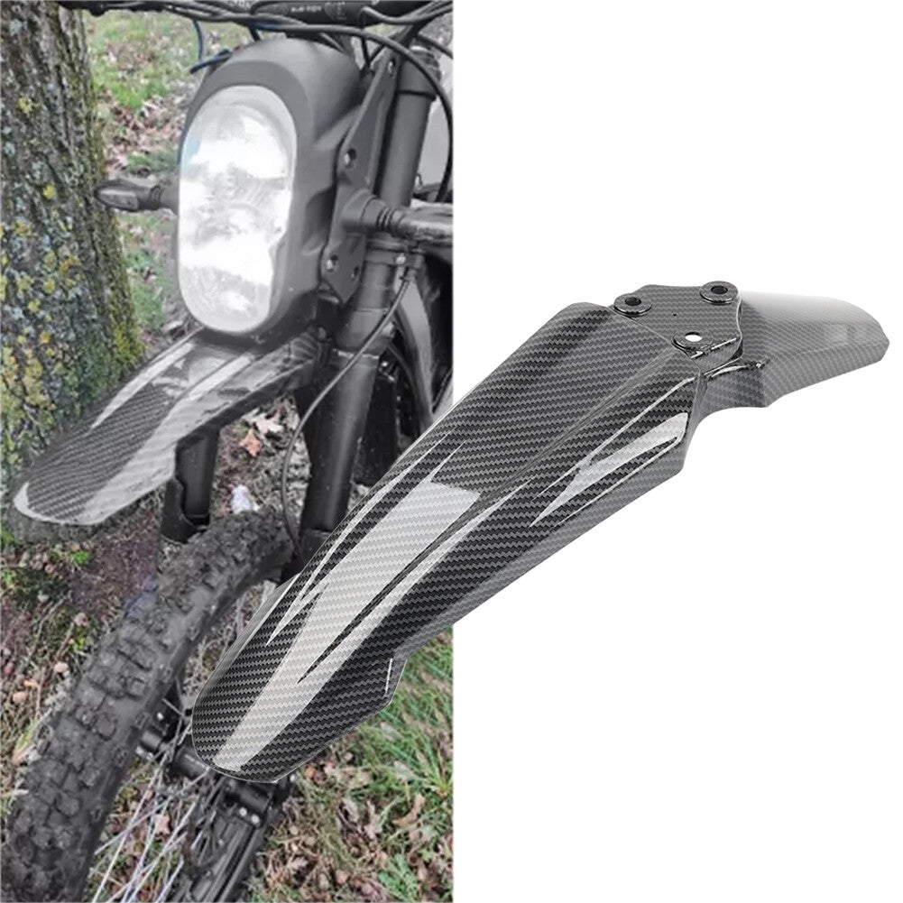 Dirt Bike Front Mudguard Protector Carbon Fiber Black For Sur-Ron S/X