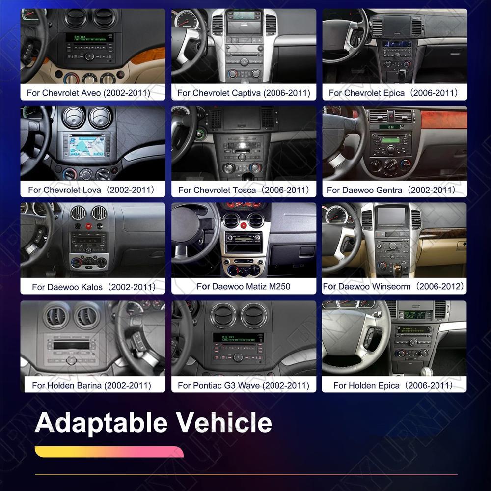 7 Android 14 Radio Stereo GPS Nav Head Unit for Chevrolet Kalos Aveo 2002-2011