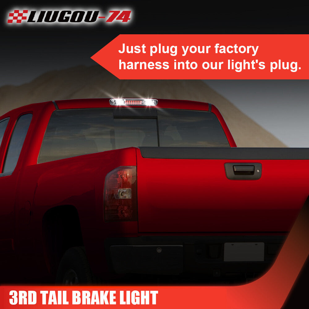 LED third tail brake light/cargo light with transparent lens suitable for 2007-13 Silverado/ for Sierra