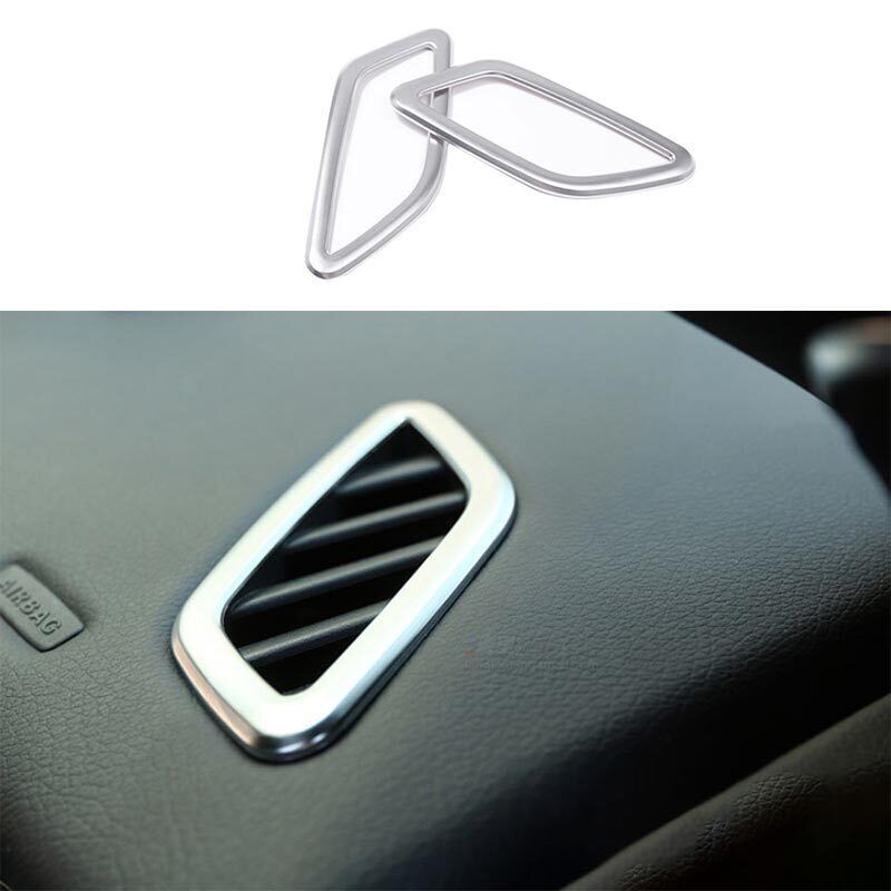 Fit for Benz GLA CLA 2013-2019 ABS 2PC Silver Dashboard LR Air Outlet Vent Trim