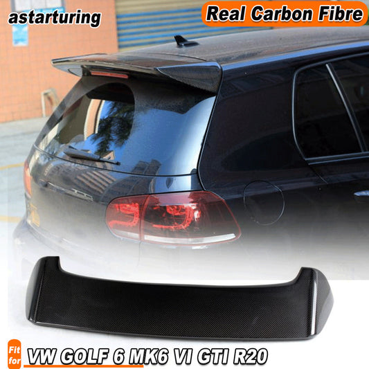 Fit for VW for GOLF 6 MK6 VI GTI R20 2010-15 REAL Carbon Rear Roof Spoiler Top Wing