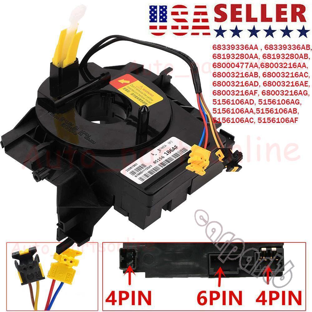 New Clock Spring for Jeep for Wrangler JK 2007-2018 With Angle Sensor Steering Wheel