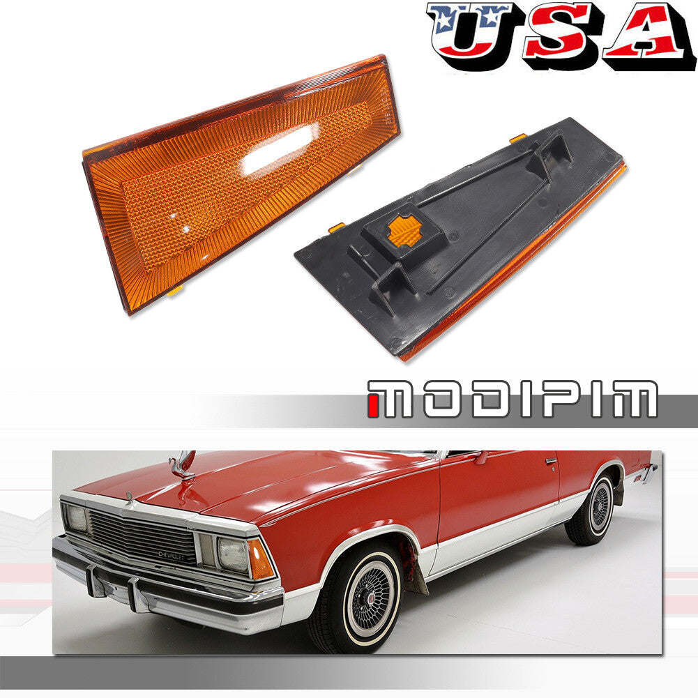Amber housing kit for front side marker lights on 80-81 for Chevrolet El Camino Malibu