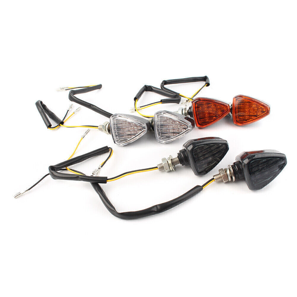 2x LED Turn Signal Lights Indicator Smoke Lens for Honda for Kawasaki for Yamaha