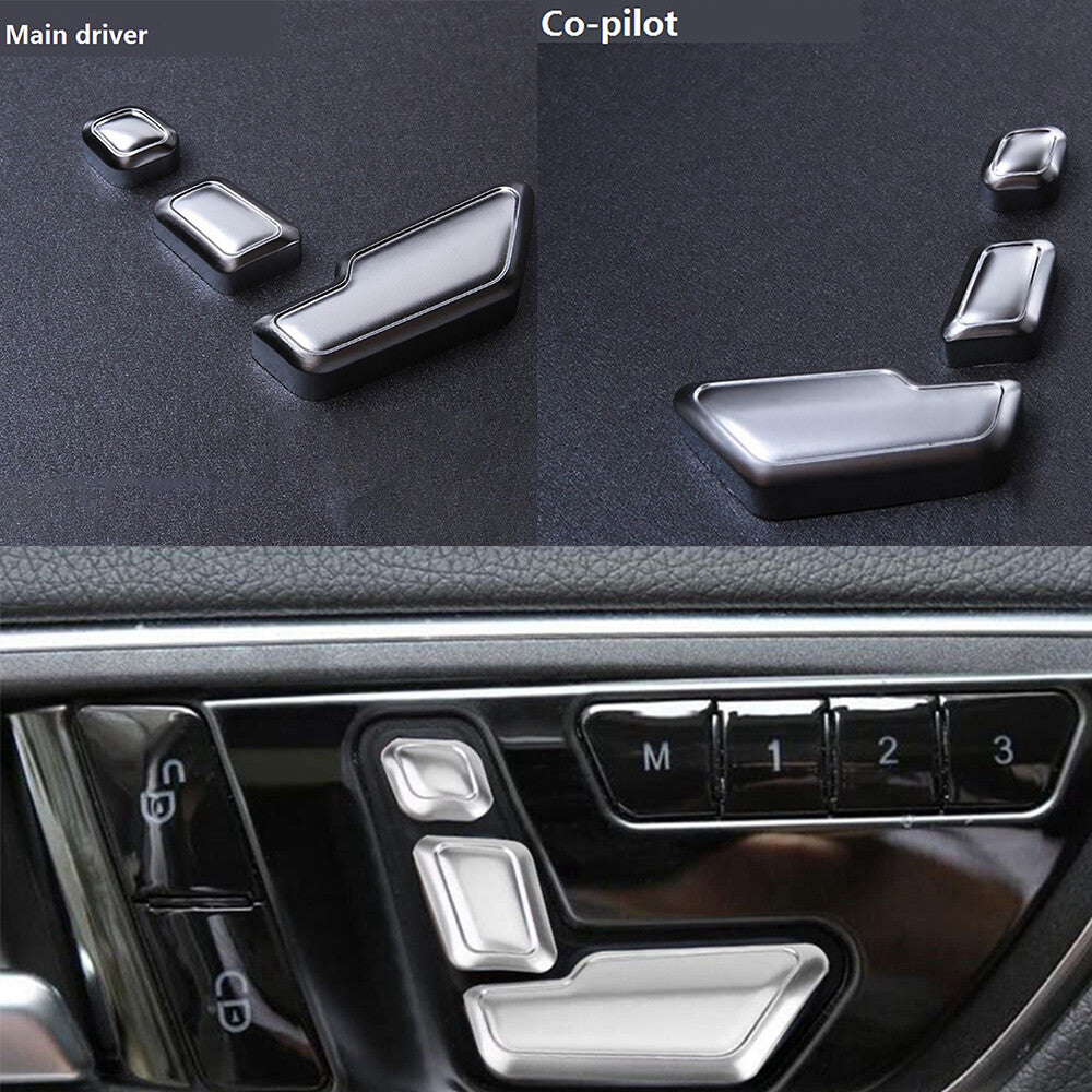 Chrome Door for seat Adjust Button Switch Cover Trim for Mercedes-Benz E Class W212