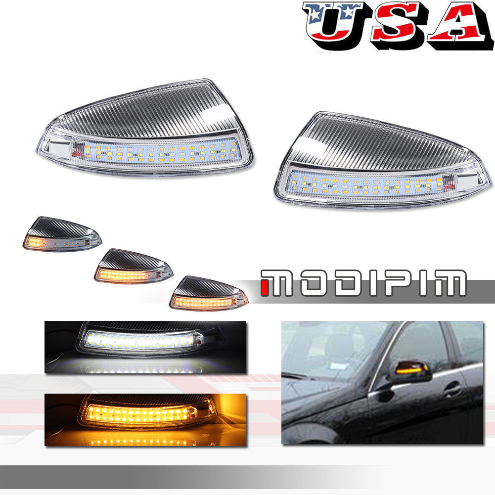 Transparent plastic switch LED side mirror indicator lights suitable for Mercedes-Benz C-Class and V-Class.