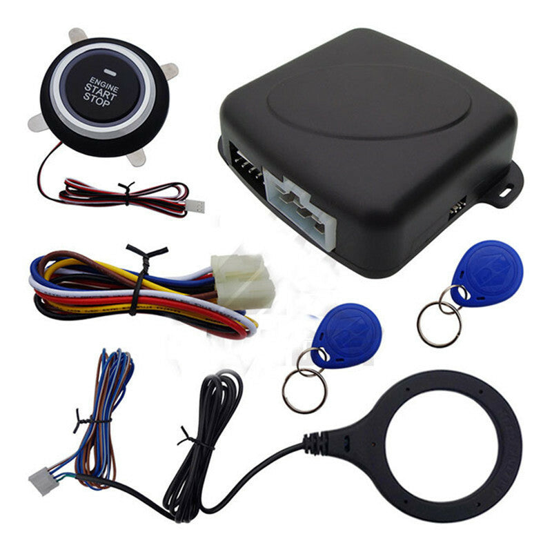 Car Alarm Start Stop Button Lock Engine Entry Push Button Keyless Entry System