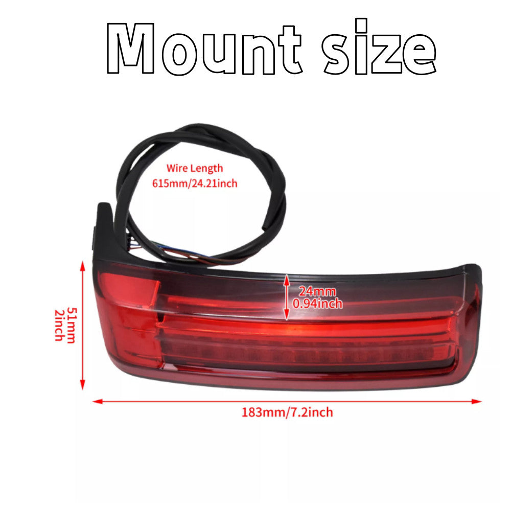 Red LED Saddlebag Run Brake Turn Signal Light for Harley Touring Electra Glide