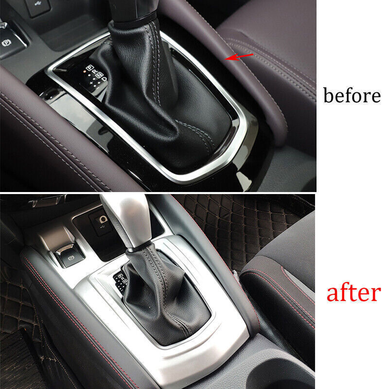 Console Gear Shift Frame Cover Trim for Nissan Rogue Sport 2017-21 Matte Silver