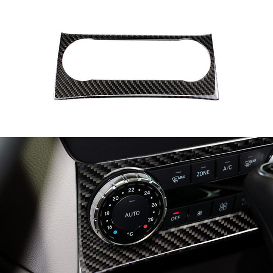 for Benz 2011-2013 C Class W204 Carbon Fiber Air Conditioning Panel Cover Trim