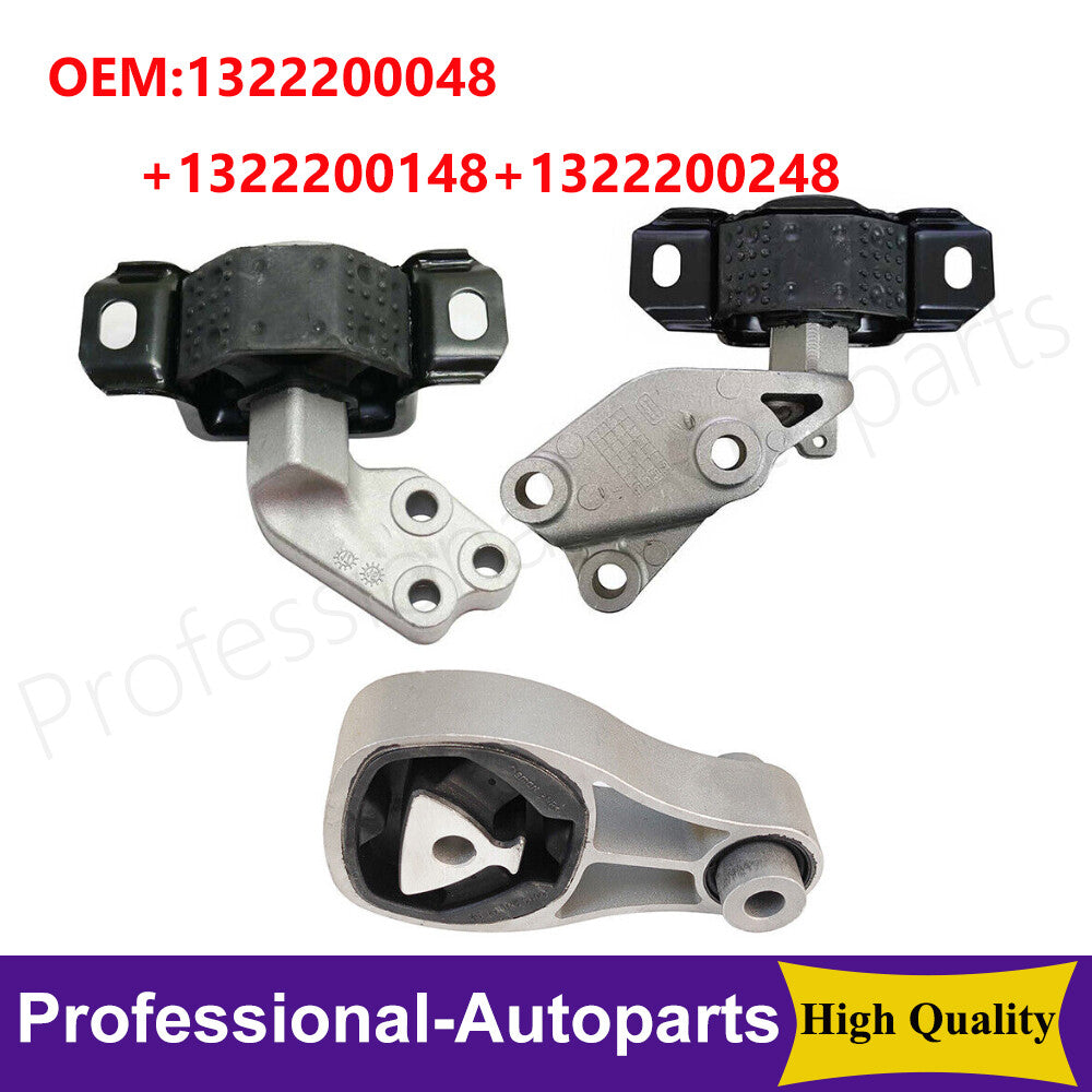 Set of 3PCS Engine Motor Mount Trans Mount for Smart Fortwo 451 2008 09-2015