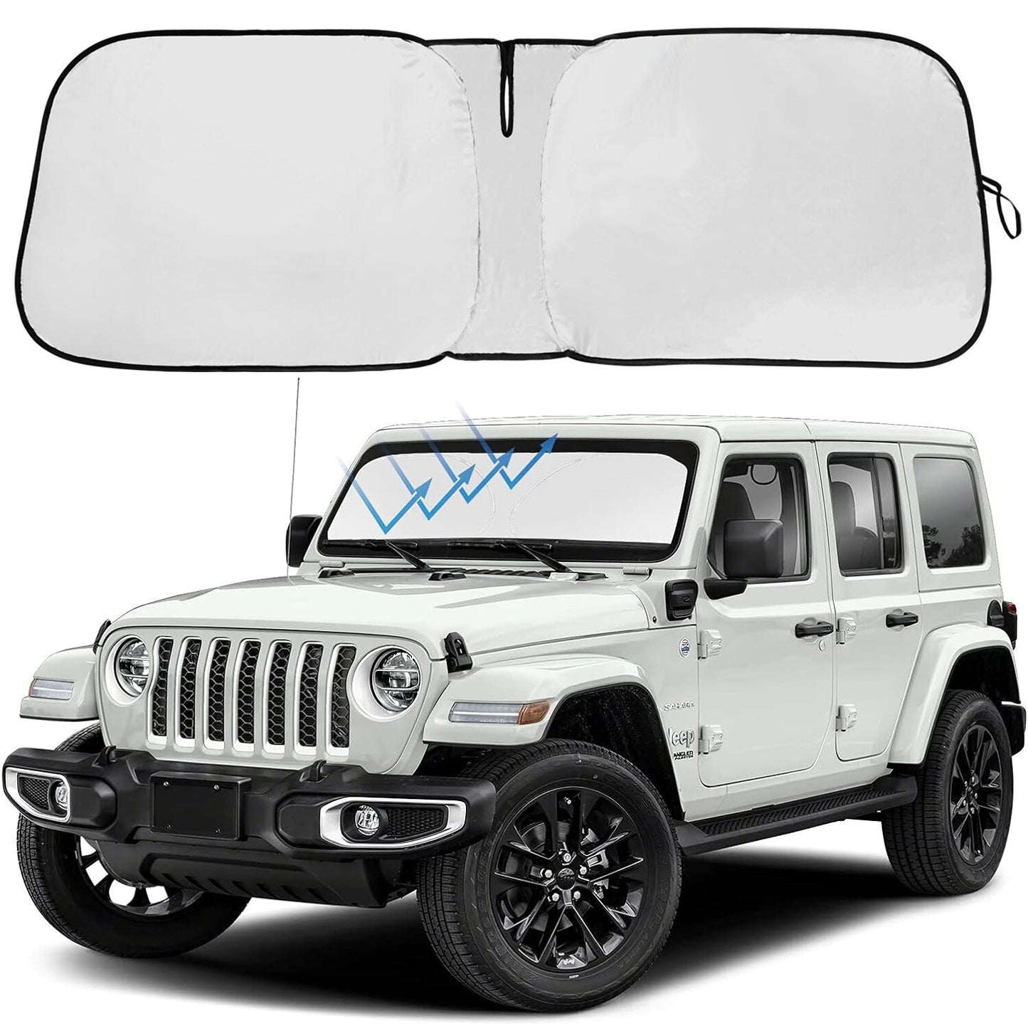 For 2020-2023 for Jeep Gladiator Car Windshield Sunshade UV Block Cover Accessories