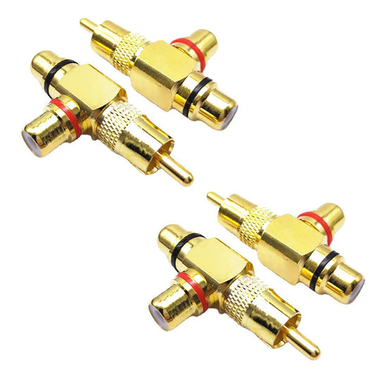 4 Pcs Connector Adapter 1 Male and 2 Female Durable Replacement Parts