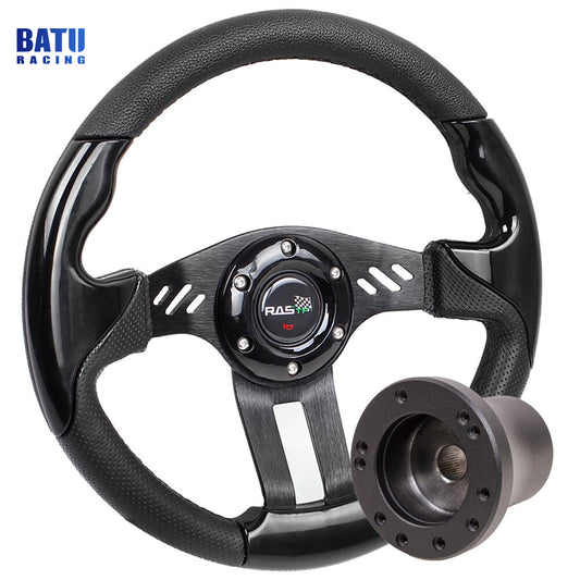 For EZGO TXT RXV Black Adapter+13inch for Golf Cart Black Steering Wheel Accessories