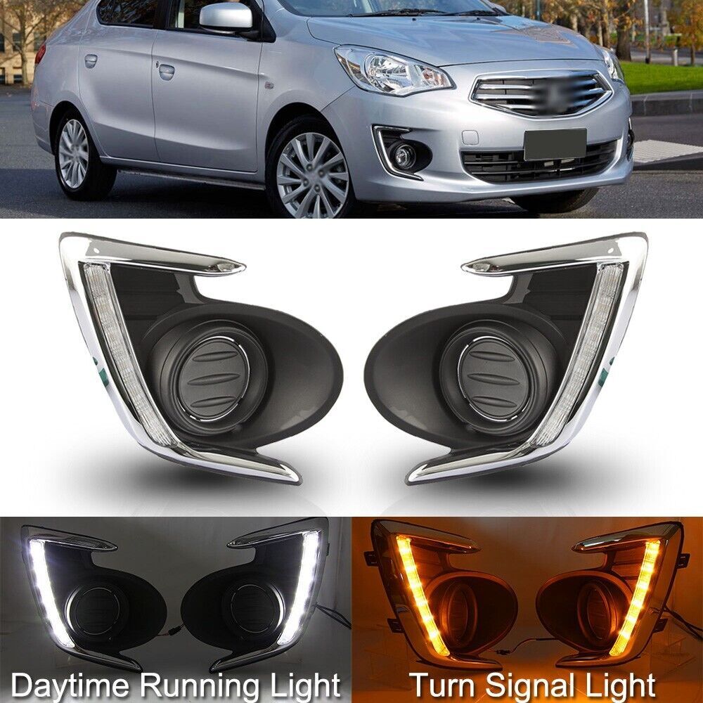 Fits for Mitsubishi Attrage G4 2012-2019 DRL LED Daytime Running Light Fog Lamp 2PCS