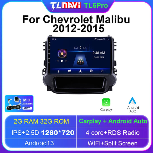 for Chevrolet Malibu 2012-2015 CarPlay Car Radio Android GPS Multimedia Player