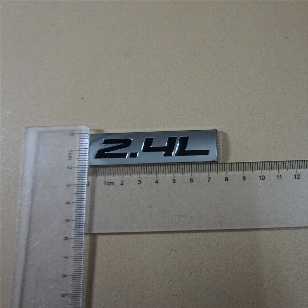 2x Chrome Black 2.4L Metal Sticker Decal Badge Emblem Limited Engine Car Auto 3D