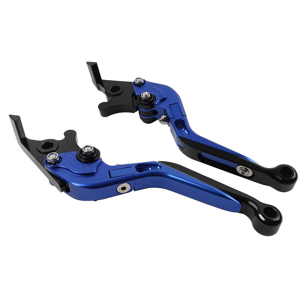 CNC Folding Extendable Brake Clutch Levers for Kawasaki ZX10R/RR/KRT 16-20 Blue