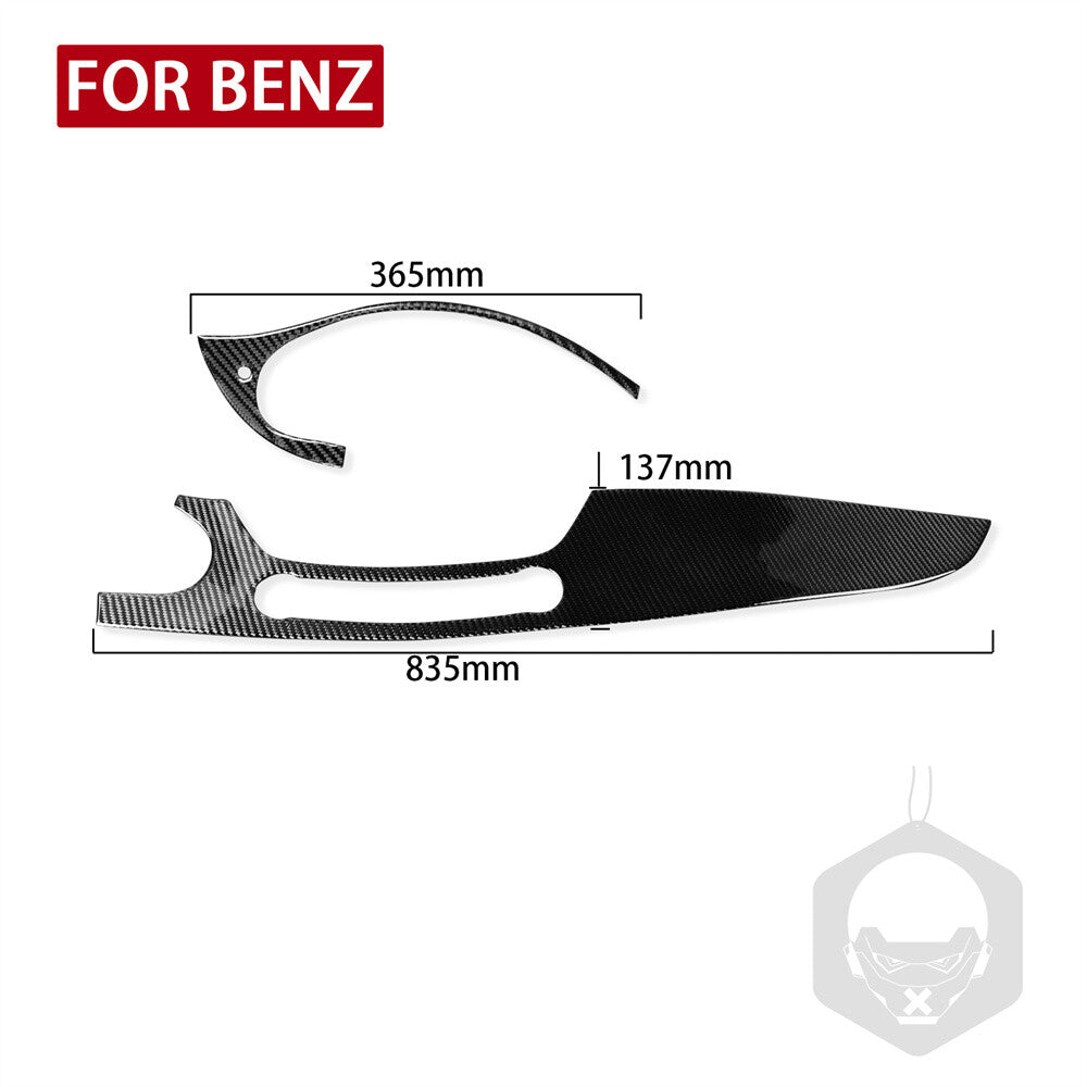 Carbon Fiber Center Control Dashboard Panel Trim for Benz CLS Class C219 2004-09