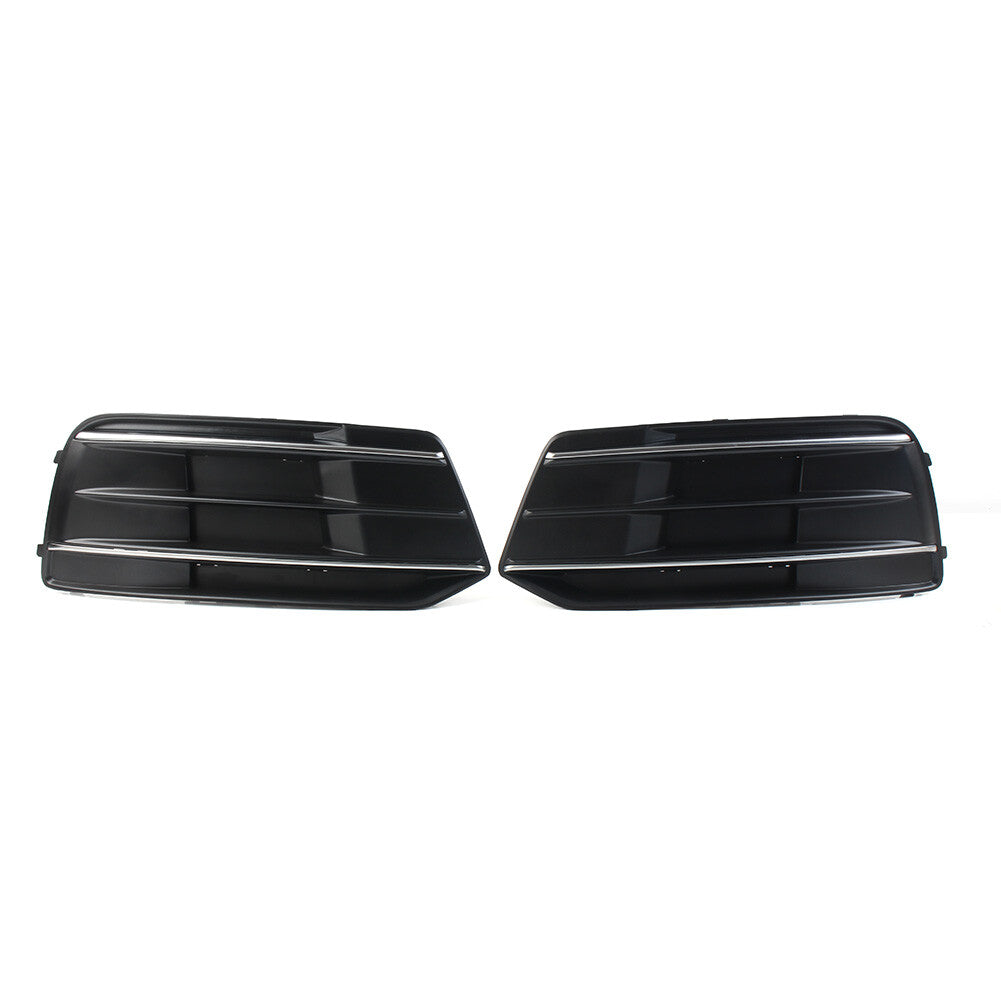 1 Pair Front Bumper Fog Light Grille Grill Cover for Audi Q5 2018-2022