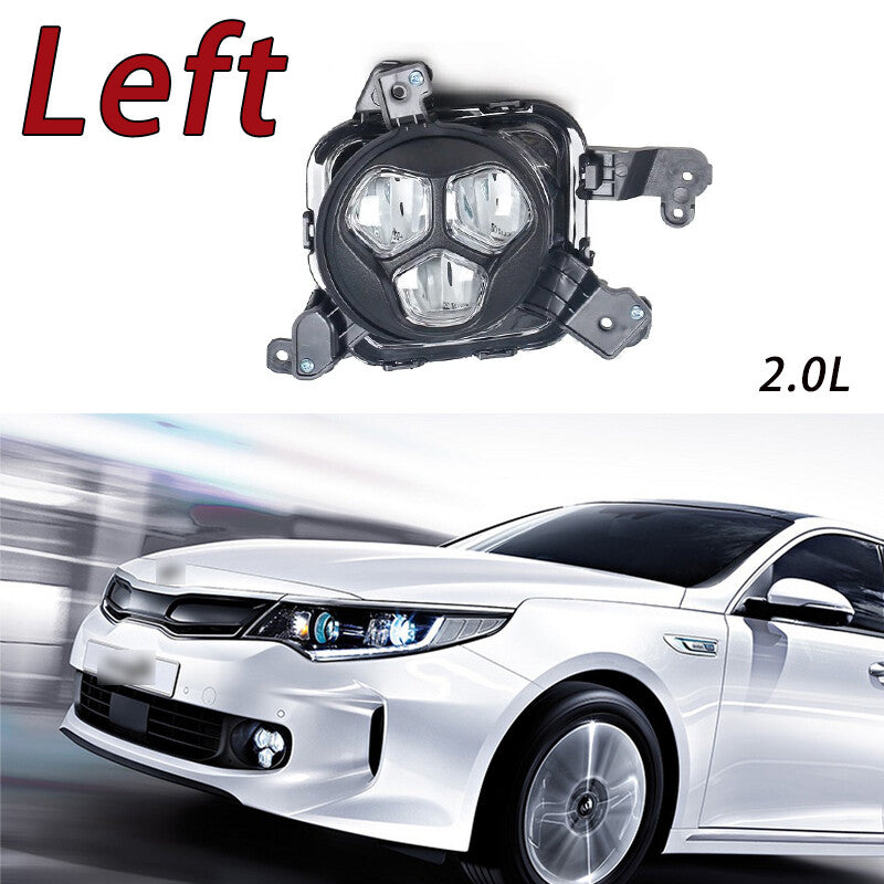 Left for Kia K5 Optima 2015-2018 LED Fog Lights Assembly Fog Lamp Grille