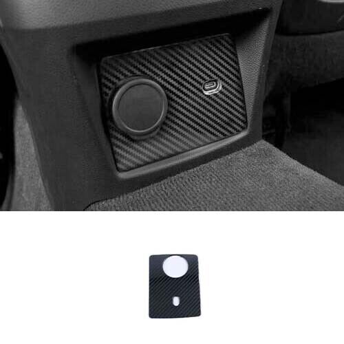 Carbon Texture Steel Rear Cigarette Lighter Panel Trim for Cadillac CT5 2020-24