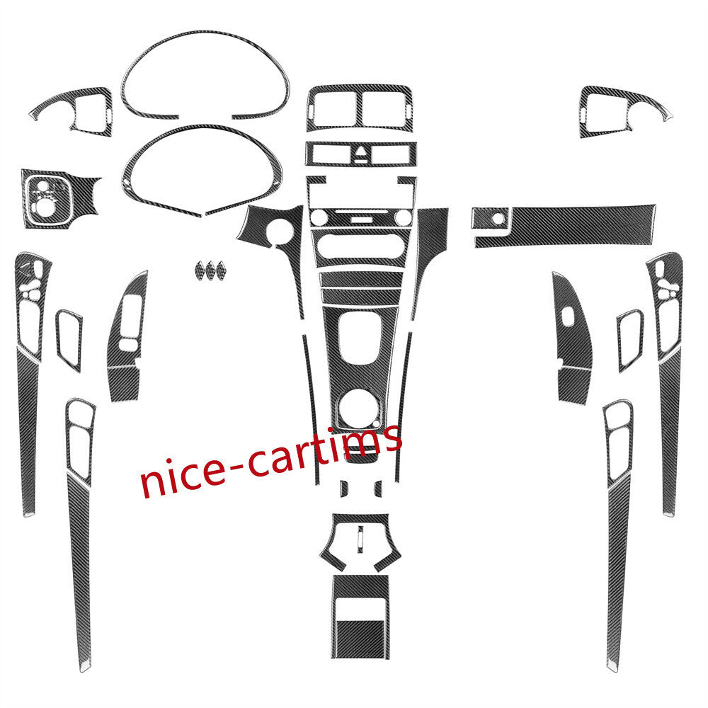 44¡Á Carbon Fiber Interior Full Set Decor Trim Kits for Benz C Class W203 2005-07