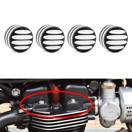 Billet gefr?ste Kopfschrauben-Abdeckkappe f¨¹r T120 Thruxton R Scrambler 4 St¨¹ck