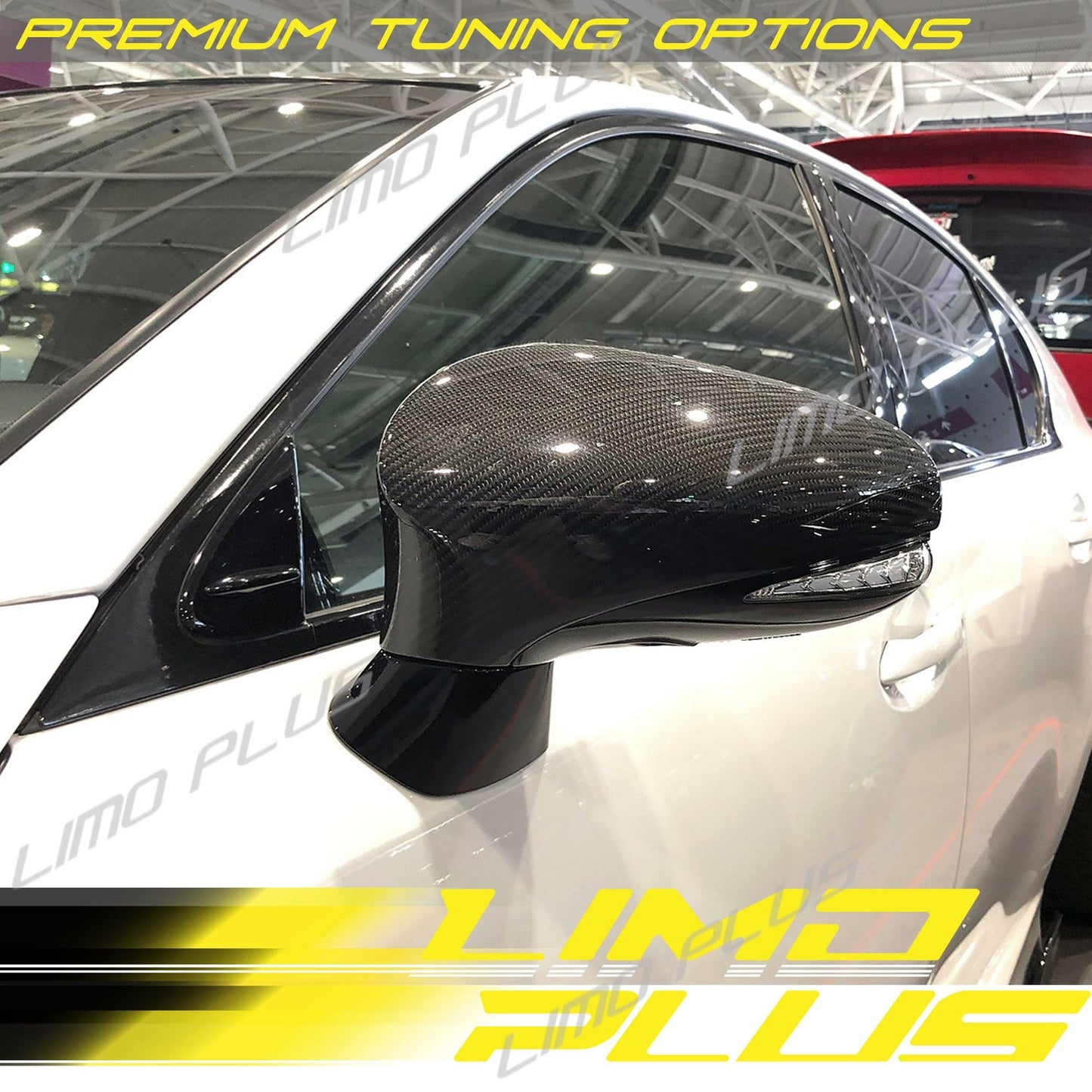 Real Carbon Fiber Mirror Cover Caps Replacement for Lexus IS200t IS300 ES300h