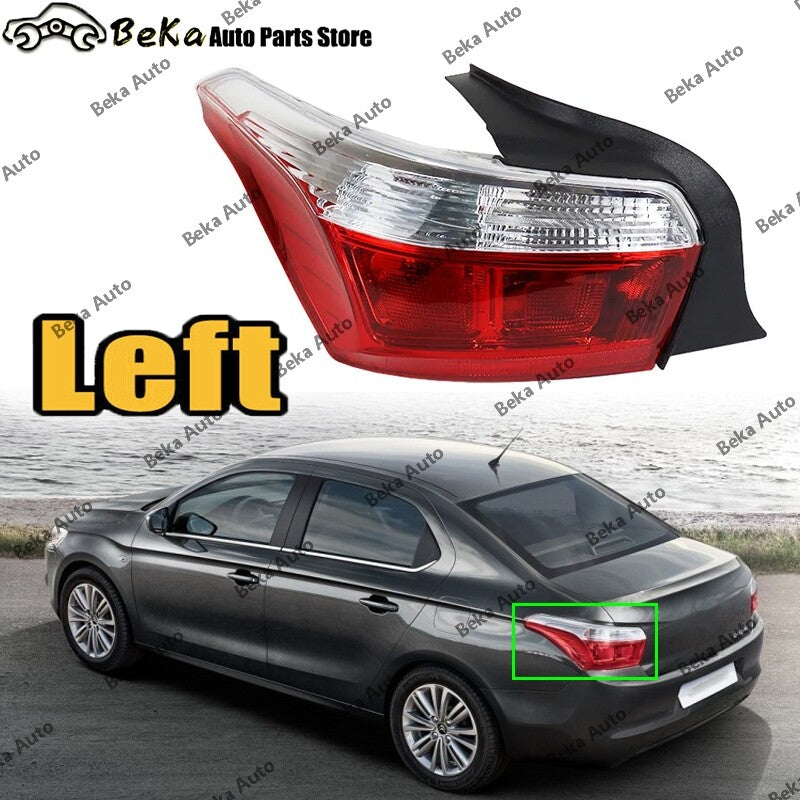 for Citroen C-Elysee Sedan 2014-2016 Left Rear Bumper Tail Light (Without Bulb)