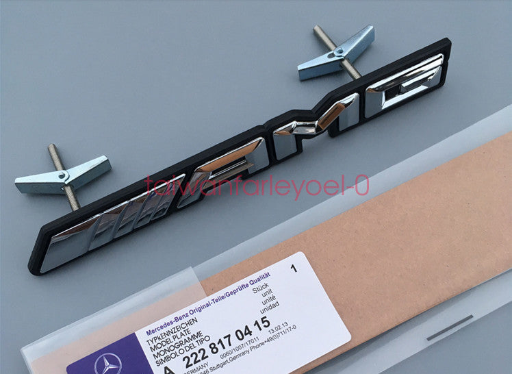 AMG Black Badge Front Bumper Grill Emblem for Mercedes Class C63 W205 W212