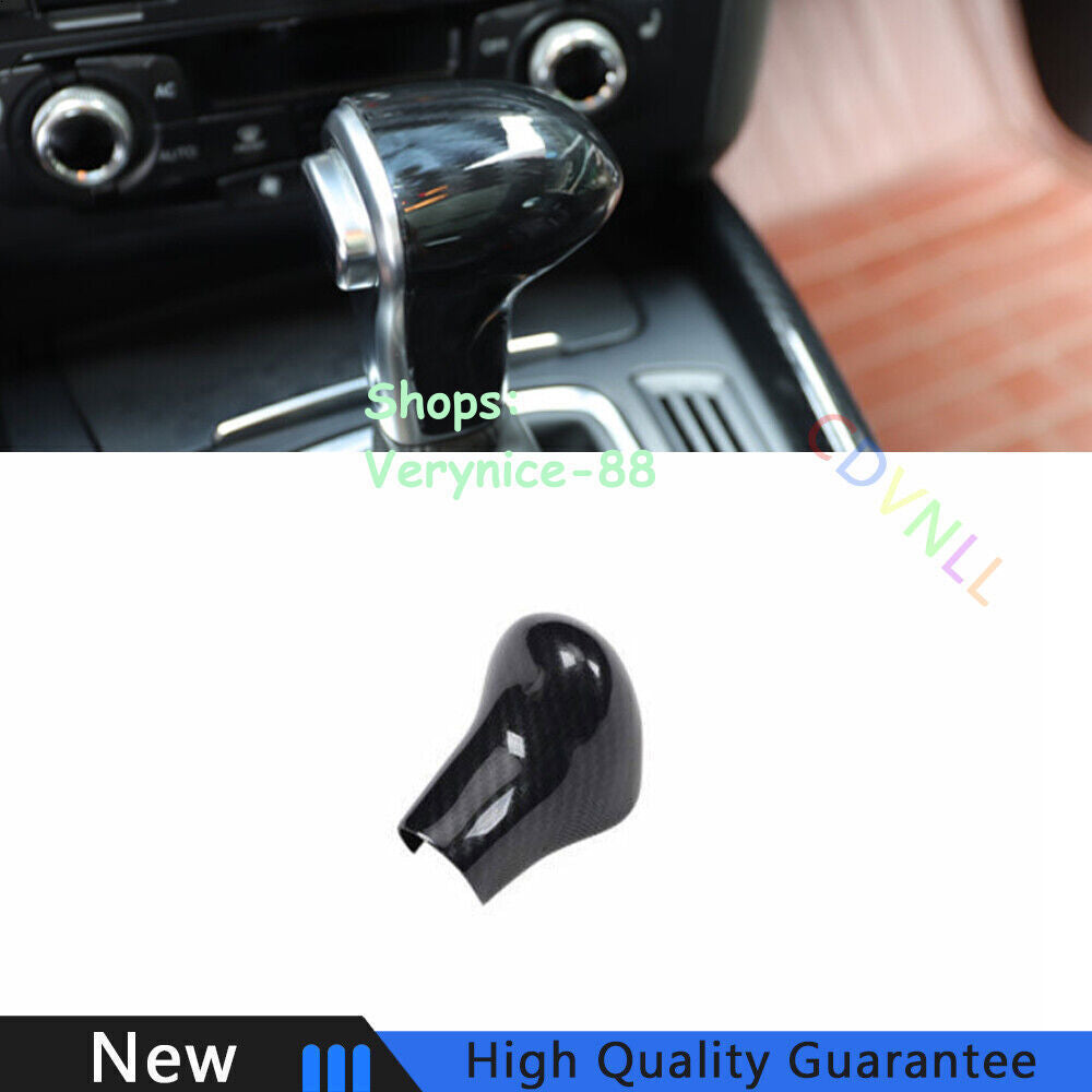 for Audi A4 A5 2009-2016 Carbon Fiber Car Gear Shift Knob Shifter Lever Trim 1P