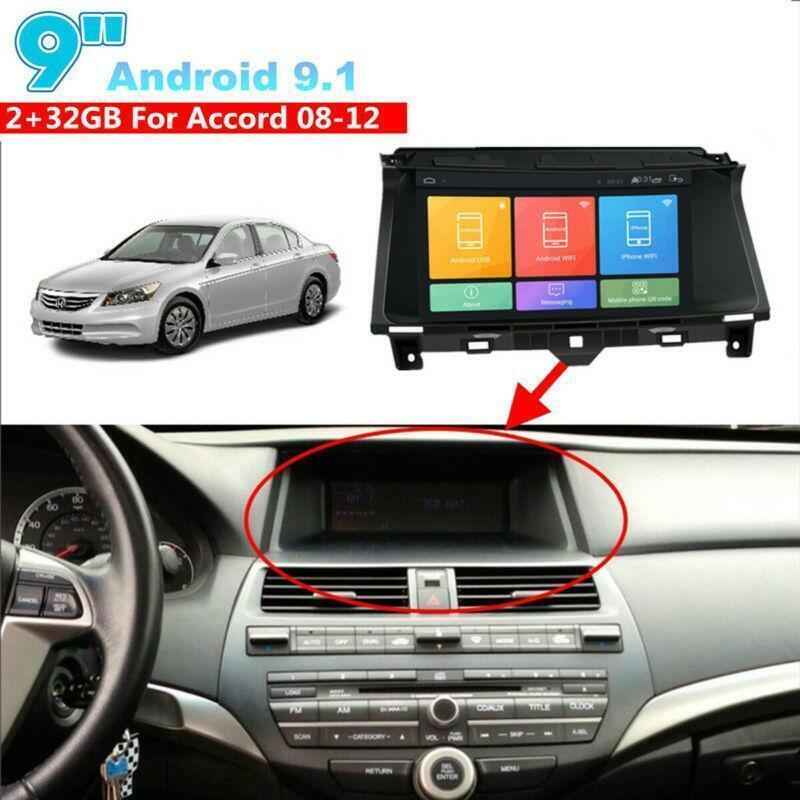 9 Android 9.1 2+32GB Car Stereo GPS Head Unit Player for Honda Accord 2008-2012
