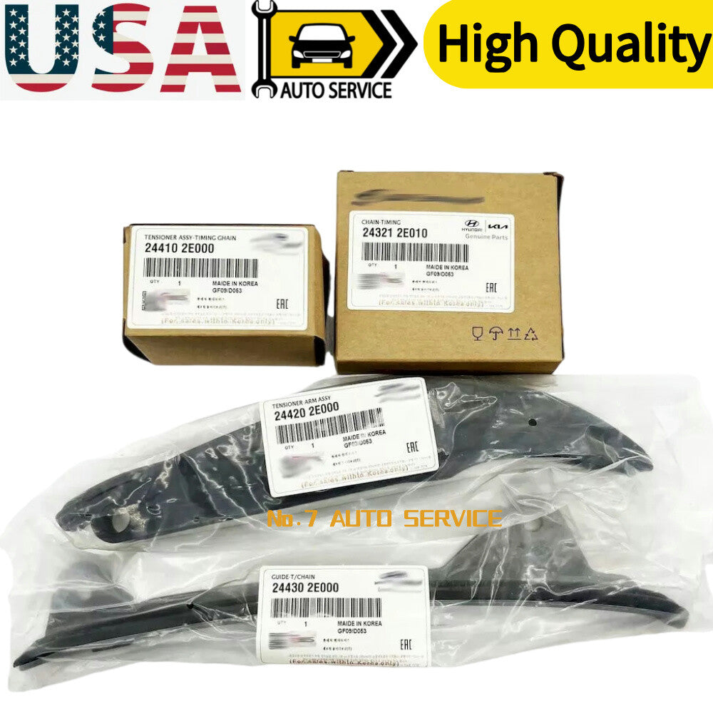 4PC Engine Timing Chain Kit for Hyundai for Elantra Kona for Kia Forte 243212E010
