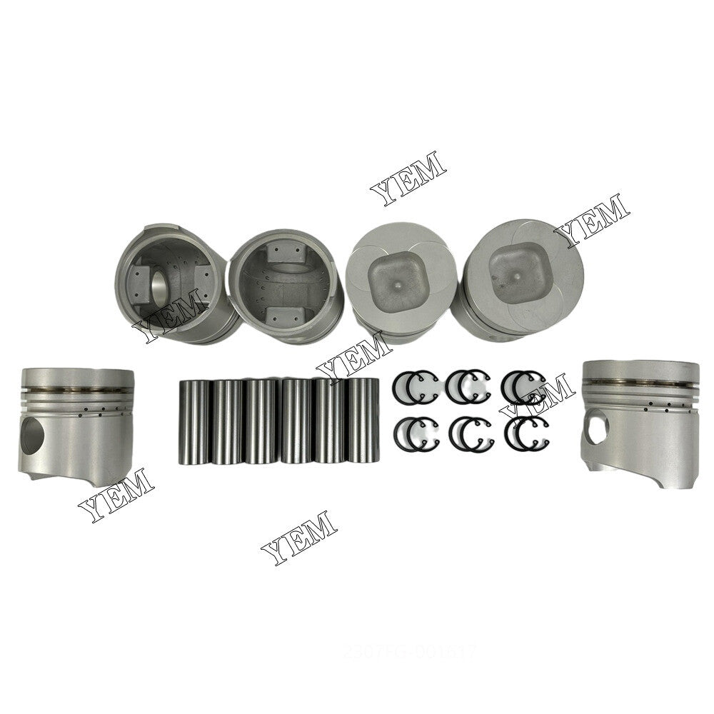 6PCS 6BB1 Engine Piston With Pin for Isuzu Engine Rebuild Kit Aftermarket Parts