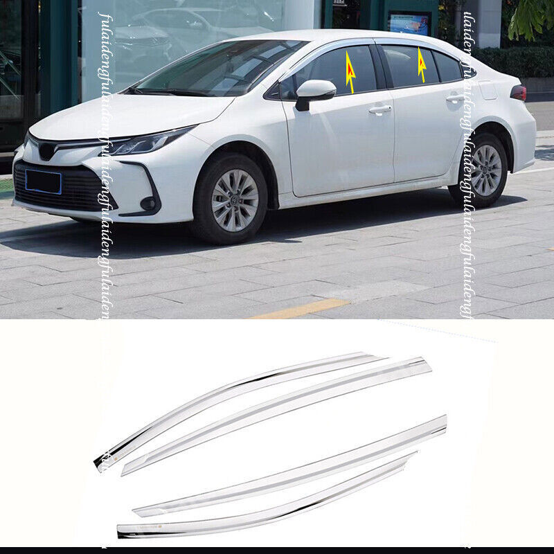 for Toyota for Corolla 2019-23 silver Window Visor Vent Sun Shade Rain Guard Shield
