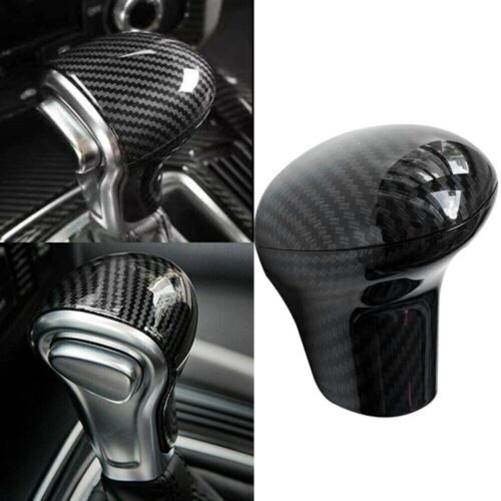 Carbon Fiber Style Gear Shift Knob Cover Cap Trim for Audi for A4 B8 for A5 for A6 A7 Q5 Q7