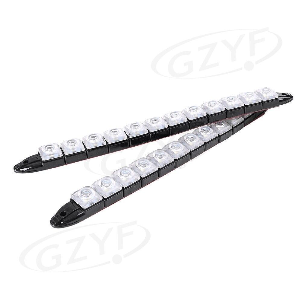 2x 12 LED 12W Flexible DRL Daytime Running Driving Light Fog Lamp White